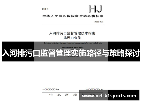 入河排污口监督管理实施路径与策略探讨